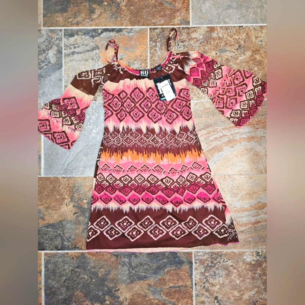 NEW W/TAGS RU Apparel Women's Med Dress multi color